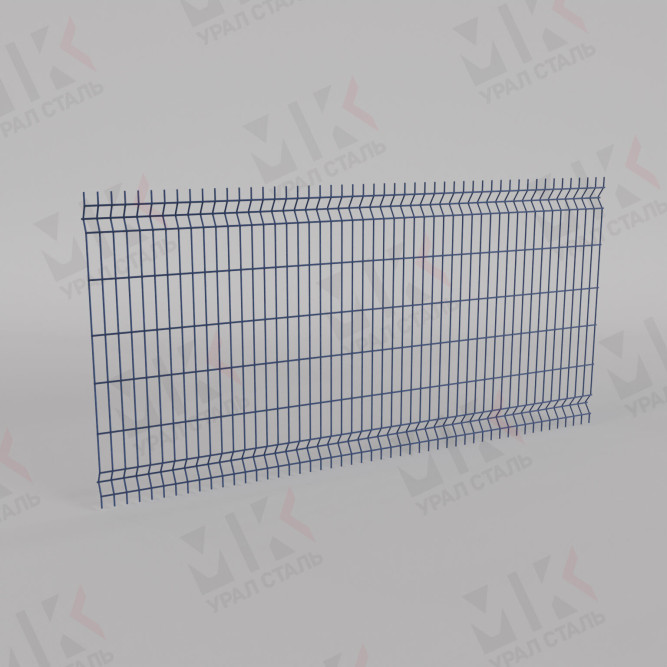 3Д забор синий (RAL 5005) 2500х2500х6 Light в Барнауле