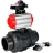 Кран шаровой BV4242E-FP-GRM-ISO Дн20 Ру10 полнопроходной, корпус - НПВХ, шар - НПВХ, уплотнение - EPDM, с пневмоприводом PA-SA-052, пневмораспределителем 4V320-10 AC220V и БКВ APL-210N в Барнауле