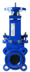 Задвижка шиберная GVKN1331N-2W-Fb-ISO Ду65 Ру10 двусторонняя, межфланцевая, шпиндель - невыдвижной, корпус - чугун GGG40, шибер - нержавеющая сталь 304, уплотнение - NBR, с ISO-фланцем и голым штоком, круглый шток 16, F10