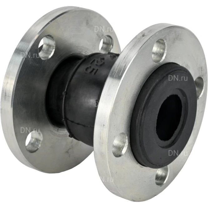 Компенсатор резиновый CR-E25-F Ду40 Ру16, резиновая вставка (корпус) - EPDM, тип присоединения - фланцевый, материал фланцев - сталь углеродистая оцинкованная в Барнауле