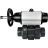 Кран шаровой BV4242E-FP-GRM-ISO Дн20 Ру10 полнопроходной, корпус - НПВХ, шар - НПВХ, уплотнение - EPDM, с пневмоприводом PA-DA-105-1 и пневмораспределителем 4V320-10 AC220V в Барнауле