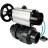 Кран шаровой BV4242E-FP-GRM-ISO Дн20 Ру10 полнопроходной, корпус - НПВХ, шар - НПВХ, уплотнение - EPDM, с пневмоприводом PA-DA-105-1 и пневмораспределителем 4V320-10 AC220V в Барнауле