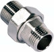 Соединение разъемное (американка) А-304-НР-НР-PTFE 1/4″ Ду8 Ру20 с уплотнением под гайкой по плоскости, корпус - нержавеющая сталь AISI 304, присоединение - наружная/наружная резьба, тип резьбы - BSPT
