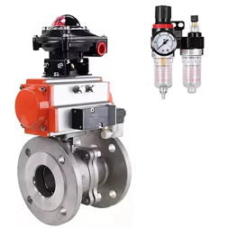 Кран шаровой BV3232P(2pc)-FP-F-ISO-H Ду300 Ру16, фланцевый, полнопроходной, двухсоставной, корпус - нержавеющая сталь SS316, уплотнение - PTFE, с пневмоприводом PA-DA-210, с пневмораспределителем 4V320-08 AC220V, БКВ APL-410N Ex, БПВ AFC2000