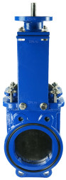 Задвижка шиберная GVKN1331N-2W-Fb-ISO Ду150 Ру10 двусторонняя, межфланцевая, шпиндель - невыдвижной, корпус - чугун GGG40, шибер - нержавеющая сталь 304, уплотнение - NBR, с ISO-фланцем и голым штоком, круглый шток 18, F10