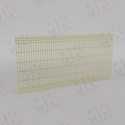 3Д забор желтый (RAL 1021) 2500х2500х1.5 Profi