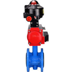 Затвор дисковый поворотный WBV1313E-2W-F-H Ду65 Ру16 фланцевый, корпус - чугун GGG40, диск - чугун GGG40, уплотнение - EPDM, с пневмоприводом PA-DA-105, пневмораспределителем 4M310-08 AC220V и БКВ APL-510N EX