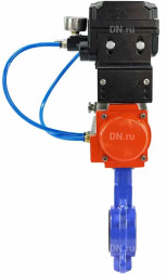 Затвор дисковый поворотный WBV3432N-2W-Fb-H Ду300 Ру16, корпус - углеродистая сталь WCB, диск - нержавеющая сталь 316L, уплотнение - NBR, с пневмоприводом PA-DA-140 и с электропневматическим поворотным позиционером YT-1000RSN без обратной связи