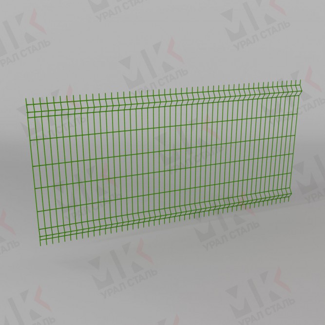 3Д забор зеленый (RAL 6005) 2500х2500х6 Light в Барнауле