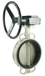 Затвор дисковый поворотный WBV3232E-2W-Fb-H Ду40 Ру16 межфланцевый, корпус - нержавеющая сталь 316L, диск - нержавеющая сталь 316L, уплотнение - EPDM, с редуктором RDN RQN1-150Z-T24