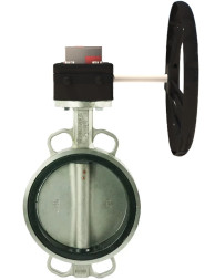 Затвор дисковый поворотный WBV3131V-2W-Fb-H Ду125 Ру16 межфланцевый, корпус - нержавеющая сталь 304, диск - нержавеющая сталь 304, уплотнение - VITON, с редуктором HGB RQN2-320Z с индикатором положения