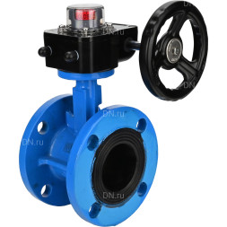 Затвор дисковый поворотный WBV1313E-2W-F-H Ду200 Ру16 фланцевый, корпус - чугун GGG40, диск - чугун GGG40, уплотнение - EPDM, с редуктором HGB RQN3-680Z