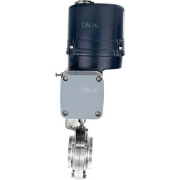 Затвор дисковый поворотный WBV3131E-2W-W-H Ду80 Ру10 под приварку, корпус - пищевая нерж. сталь AISI 304, диск - нерж. сталь AISI 304, уплотнение - EPDM, с электроприводом четвертьоборотным QTSA-N-003EM-O0-220VAC с пружинным возвратом