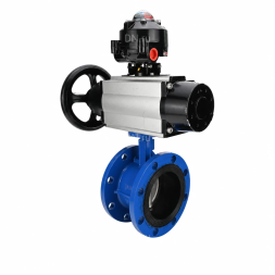 Затвор дисковый поворотный WBV1331E-2W-F-H Ду50 Ру16 фланцевый, корпус - чугун GGG40, диск - нержавеющая сталь 304, уплотнение - EPDM, с пневмоприводом PA-DA-105-1, 4M310-08 DC24V и APL-510N EX