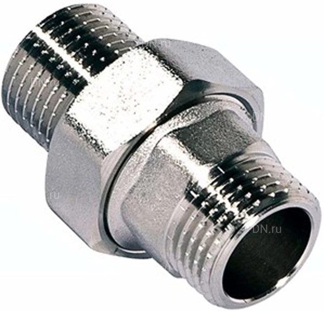 Соединение разъемное (американка) А-304-НР-НР-PTFE 1″ Ду25 Ру20 с уплотнением под гайкой по плоскости, корпус - нержавеющая сталь AISI 304, присоединение - наружная/наружная резьба, тип резьбы - BSPT в Барнауле
