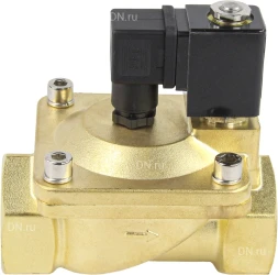 Клапан электромагнитный VS400-ET-NC-24VDC 1 1/2″ Ду40 Ру16, соленоидный двухходовой, корпус - латунь, уплотнение - EPDM, резьбовой, нормально-закрытый, пилотный, катушка - 24В