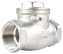 Клапан обратный VC3232P-T 3″ Ду80 Ру16 муфтовый, поворотный, корпус - нержавеющая сталь, диск - нержавеющая сталь, уплотнение - PTFE