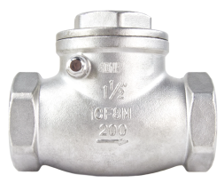 Клапан обратный VC3232P-T 3″ Ду80 Ру16 муфтовый, поворотный, корпус - нержавеющая сталь, диск - нержавеющая сталь, уплотнение - PTFE