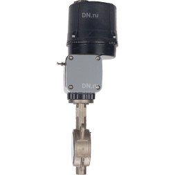 Затвор дисковый поворотный WBV3131P-2W-Fb-H Ду65 Ру16 межфланцевый, корпус - нержавеющая сталь 304, диск - нержавеющая сталь 304, уплотнение - PTFE, с электроприводом четвертьоборотным QTSA-N-005EM-O0-220VAC с пружинным возвратом