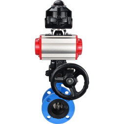 Затвор дисковый поворотный WBV1313E-2W-F-H Ду50 Ру16 фланцевый, корпус - чугун GGG40, диск - чугун GGG40, EPDM, с пневмоприводом PA-DA-105, пневмораспределителем 4M310-08 DC24V, БКВ APL-510N EX и ручным дублером MON1-250-T26-ISO