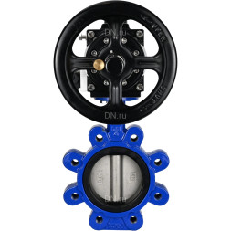Затвор дисковый поворотный WBV1631E-2W-Fb-H Ду150 Ру16 LUG корпус - чугун QT450, диск - нержавеющая сталь 304, уплотнение - EPDM, с пневмоприводом PA-DA-105-1 и пневмораспределителем 4M310-08 DC24V