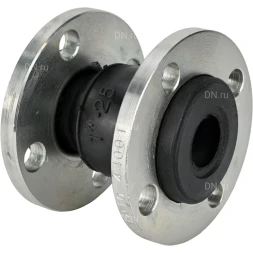 Компенсатор резиновый CR-E25-F Ду250 Ру16, резиновая вставка (корпус) - EPDM, тип присоединения - фланцевый, материал фланцев - сталь углеродистая оцинкованная