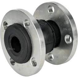 Компенсатор резиновый CR-E25-F Ду250 Ру16, резиновая вставка (корпус) - EPDM, тип присоединения - фланцевый, материал фланцев - сталь углеродистая оцинкованная