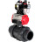 Кран шаровой BV4242E-FP-GRM-ISO Дн80 Ру10 полнопроходной, корпус - НПВХ, шар - НПВХ, уплотнение - EPDM, с пневмоприводом PA-DA-065, пневмораспределителем 4M310-08 DC24V, БКВ APL-510N EX и БПВ AFC2000 в Барнауле
