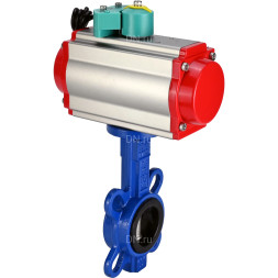 Затвор дисковый поворотный WBV1132N-2W-Fb-H Ду125 Ру16 корпус - чугун GG25, диск - нержавеющая сталь 316L, уплотнение - NBR, с пневмоприводом PA-DA-105, пневмораспределителем 4M310-08 DC24V и магнитным переключателем ALS200D