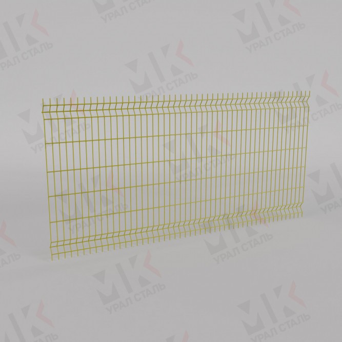 3Д забор желтый (RAL 1021) 2500х2500х3.5 Medium в Барнауле