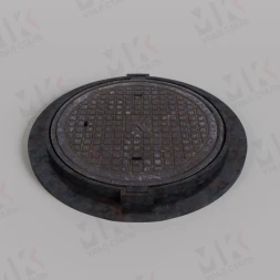 Люк чугунный тип С (B125)-К-2-60 (К) с запорным устройством на крышке
