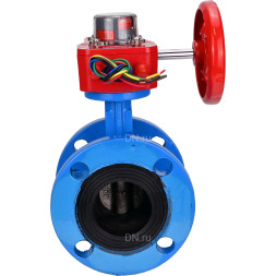 Затвор дисковый поворотный WBV1313E-2W-F-H Ду150 Ру16 фланцевый, корпус - чугун GGG40, диск - чугун GGG40, уплотнение - EPDM, с редуктором HGBF RQN2-320Z