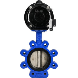 Затвор дисковый поворотный WBV1616E-2W-Fb-H Ду150 Ру16 LUG корпус - чугун QT450, диск - чугун QT450, уплотнение - EPDM, с пневмоприводом PA-DA-105-1 и пневмораспределителем 4M310-08 DC24V