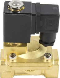 Клапан электромагнитный VS400-NT-NC-24VDC 1 1/4″ Ду32 Ру16, соленоидный двухходовой, корпус - латунь, уплотнение - NBR, резьбовой, нормально-закрытый, пилотный, катушка - 24В