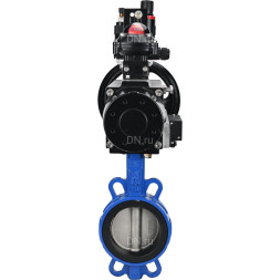 Затвор дисковый поворотный WBV1132N-2W-Fb-H Ду150 Ру16, корпус - чугун GG25, диск - нержавеющая сталь 316L, уплотнение - NBR, с пневмоприводом PA-DA-105-1, пневмораспределителем 4M310-08 AC220V, БКВ APL-210N, БПВ AFC2000