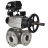 Кран шаровой BV3232P(4pc)-FP-3WL-F Ду100 Ру16 полнопроходной трехходовой, фланцевый, корпус - нержавеющая сталь SS316, с пневмоприводом PA-DA-105-1 двойного действия и пневмопозиционером YT-1000RSN без обратной связи в Барнауле