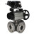 Кран шаровой BV3232P(4pc)-FP-3WL-F Ду100 Ру16 полнопроходной трехходовой, фланцевый, корпус - нержавеющая сталь SS316, с пневмоприводом PA-DA-105-1 двойного действия и пневмопозиционером YT-1000RSN без обратной связи в Барнауле