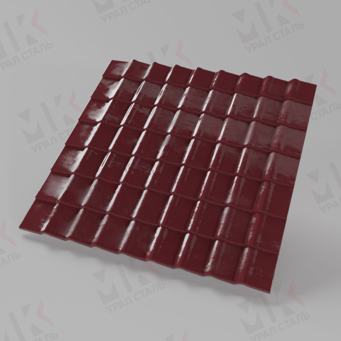 Металлочерепица Kredo 0.5 мм Satin RAL 3005 Красное вино в Барнауле