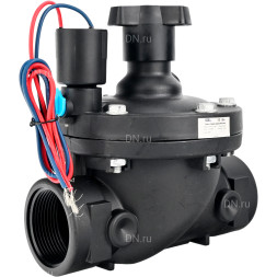 Клапан электромагнитный VS1141-NT-NC-24VDC 2″ Ду50 Ру10 соленоидный двухходовой пилотного действия, корпус - пластик PA66, уплотнение - NBR, внутренняя резьба, нормально закрытый (НЗ), катушка 24В DC