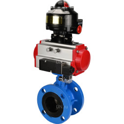 Затвор дисковый поворотный WBV1313E-2W-F-H Ду200 Ру16 фланцевый, корпус - чугун GGG40, диск - чугун GGG40, уплотнение - EPDM, с пневмоприводом PA-DA-140, пневмораспределителем 4M310-08 DC24V и БКВ APL-510N EX