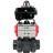 Кран шаровой BV4242E-FP-GRM-ISO Дн80 Ру10 полнопроходной, корпус - НПВХ, шар - НПВХ, уплотнение - EPDM, с пневмоприводом PA-DA-065 и БКВ APL-410N EX в Барнауле