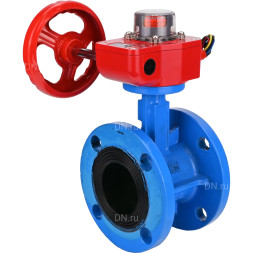 Затвор дисковый поворотный WBV1313E-2W-F-R Ду250 Ру16 фланцевый, корпус - чугун GGG40, диск - чугун GGG40, уплотнение - EPDM, с редуктором HGBF RQN4-1200Z
