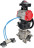 Кран шаровой BV3232P(3pc)-FP-SW-ISO-H Ду40 Ру63 полнопроходной, корпус - нержавеющая сталь SS316, под приварку, с пневмоприводом PA-DA-065, пневмораспределителем 4V320-08 AC220V, БКВ APL-210N, ручным дублером MON1-250-T26-ISO в Барнауле