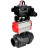 Кран шаровой BV4242E-FP-GRM-ISO Дн100 Ру10 полнопроходной, корпус - НПВХ, шар - НПВХ, уплотнение - EPDM, с пневмоприводом PA-DA-065 и БКВ APL-410N EX в Барнауле