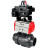 Кран шаровой BV4242E-FP-GRM-ISO Дн100 Ру10 полнопроходной, корпус - НПВХ, шар - НПВХ, уплотнение - EPDM, с пневмоприводом PA-DA-065 и БКВ APL-410N EX в Барнауле