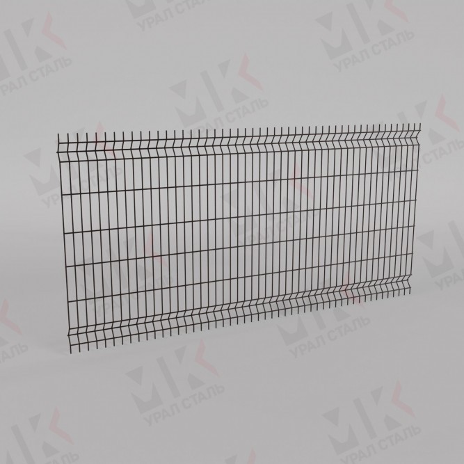 3Д забор шоколад (RAL 8017) 2500х3000х6 Light в Барнауле
