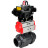 Кран шаровой BV4242E-FP-GRM-ISO Дн15 Ру10 полнопроходной, корпус - НПВХ, шар - НПВХ, уплотнение - EPDM, с пневмоприводом PA-SA-052 и БКВ APL-410N EX в Барнауле