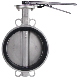 Затвор дисковый поворотный WBV3232V-2W-Fb-H Ду250 Ру16 межфланцевый, корпус - нержавеющая сталь 316L, диск - нержавеющая сталь 316L, уплотнение - VITON, с рукояткой, квадрат 22х22, F10