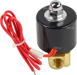 Клапан электромагнитный VS100-ET-NC-220VAC 1/4″ Ду8 Ру10, соленоидный двухходовой, корпус - латунь, уплотнение - EPDM, резьбовой, нормально-закрытый, прямого действия, катушка - 220В