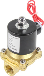 Клапан электромагнитный VS100-VT-NC-24VAC 1/2″ Ду15 Ру10 прямого действия двухходовой, корпус - латунь, присоединение - внутренняя резьба, уплотнение - VITON, нормально-закрытый, катушка - 24 В AC